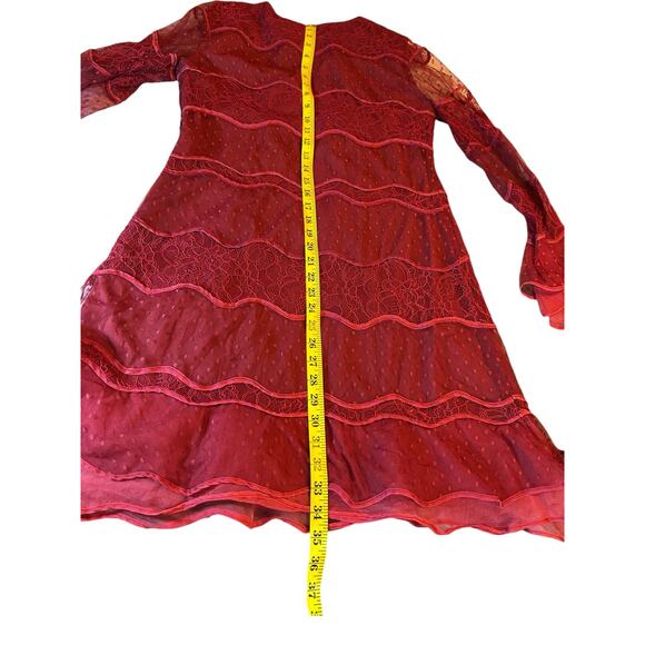 Sachin + Babi Red Lace Dress - Size 6 - Picture 5 of 12